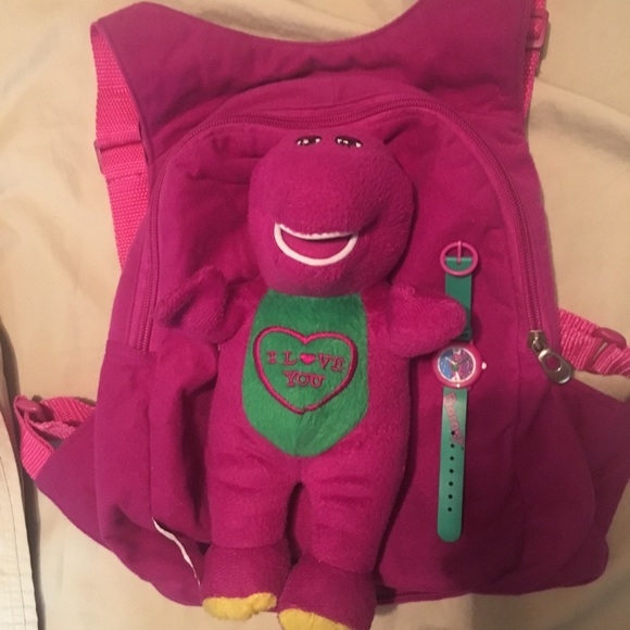 fisherprice Other Bundle Of Barney Plush Toy Backpack Watch Poshmark